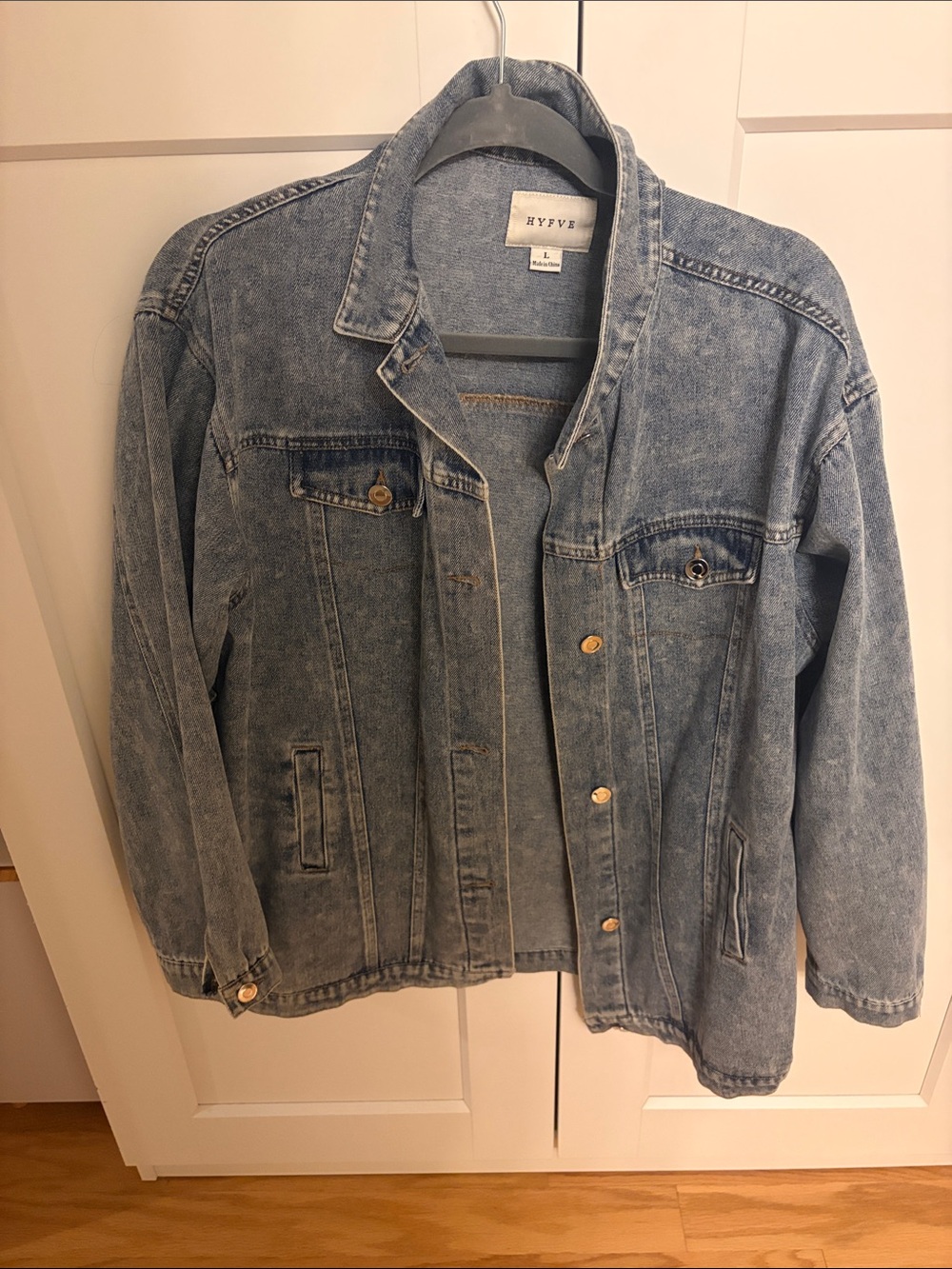 HYFVE Light Wash Blue Denim Trucker Jacket